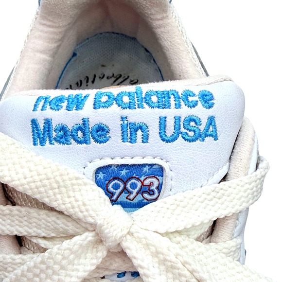 New Balance 993 Made in USA Women's Size 6 White Blue Heritage Running Sneakers - Picture 4 of 8